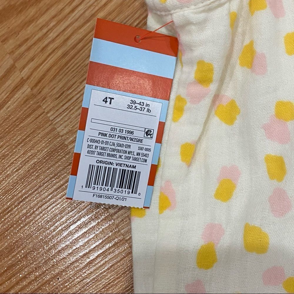 Cat & Jack Girls Ruffle Polkadot Top - Picture 5 of 5